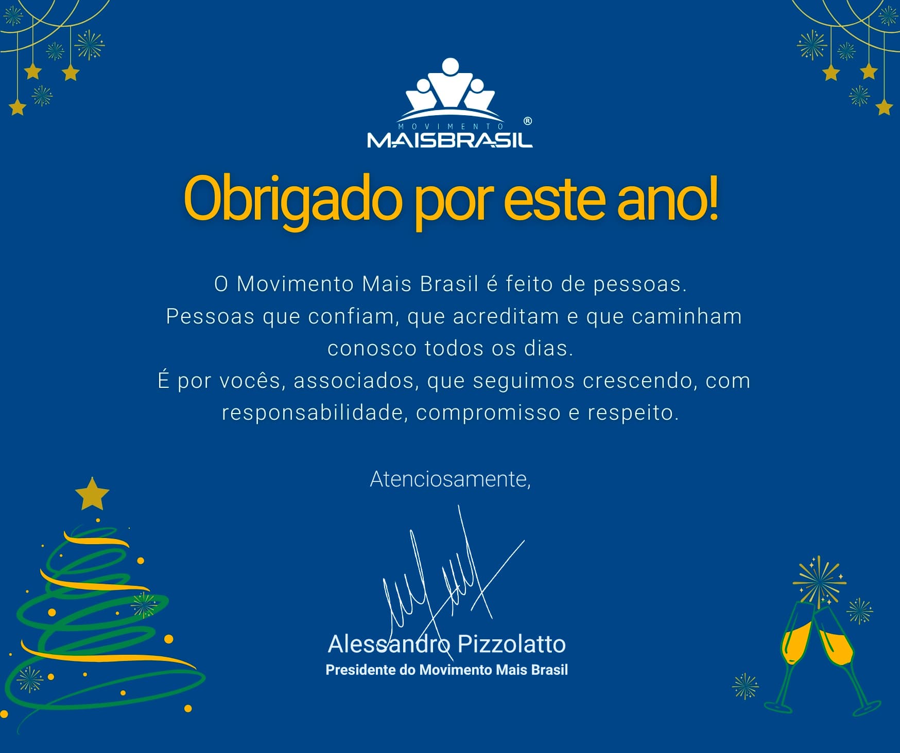 Mensagem do Presidente do Movimento Mais Brasil